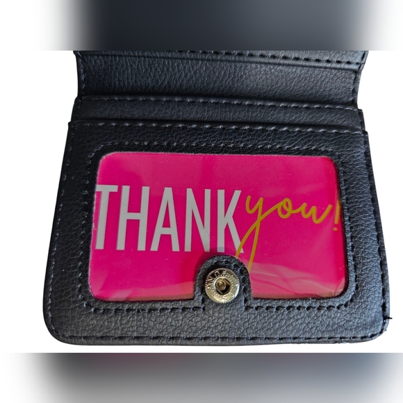 Betsey Johnson Black LBMONEY Women's Wallet, NEW! 4" X 3½" - Picture 7 of 9